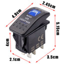Dual Blue Backlit ROOF LED LIGHT BAR Rocker Switch 5 Pin for Boat ATV UTV A