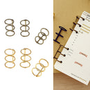6 Pcs A5 A6 Album Binder Spiral Ring Refillable Loose Leaf Rings Stationery