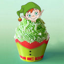 48 Sets Christmas Cupcake Toppers and Wrappers Party Supplies Snowman Santa