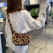 Fashion Leopard Print Crossbody Bag Women Plush Autumn Winter Pouch (Brown)