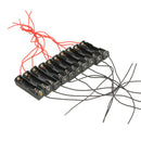 10x Single Slot AAA Mobile Battery Clip Case Holder Box with Wire Leads DIY A