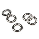 5 Pcs Push Gate Snap Open Hook Spring Ring Key Chain Carabiner 20mm