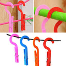 2Pcs Laundry Hooks Clothespins Hanging Clips Plastic Type Hanger Travel
