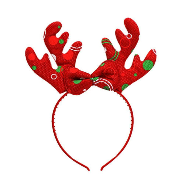 Creative Xmas Bow Antler Headband Hair Hoop Girl Decor Party Costumes Prop #gib