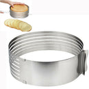 Adjustable Round Stainless Steel DIY Mousse Cake Ring Mold Layer Slicer Cutter