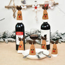 10pcs Mini Christmas Cute Elk Wine Bottle Cap Holiday Dining Table Decor A