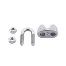 4pcs Stainless Steel Cable Clip Saddle Clamp for 5/32 inch 4mm Wire Ropes T7Z3