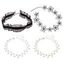 4PCS Women Gothic Lace Flower Charms Velvet Pendant Hippy Choker Necklace Women