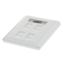 4x RJ45 RJ11 Wall Socket For Dual Band Ethernet Faceplate 4 Ports With Keys
