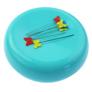 Blue Round Magnetic Sewing Pin Storage Pin Cushion Holder DIY Sewing Craft