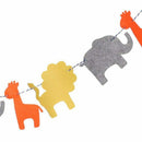 Cute felt banner garland lion elephant giraffe decoration for the child's b