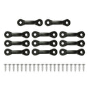 10Pcs/Set Black Marine Nylon Sheet Eye Lacing Strap Tie Down Anchor Strap