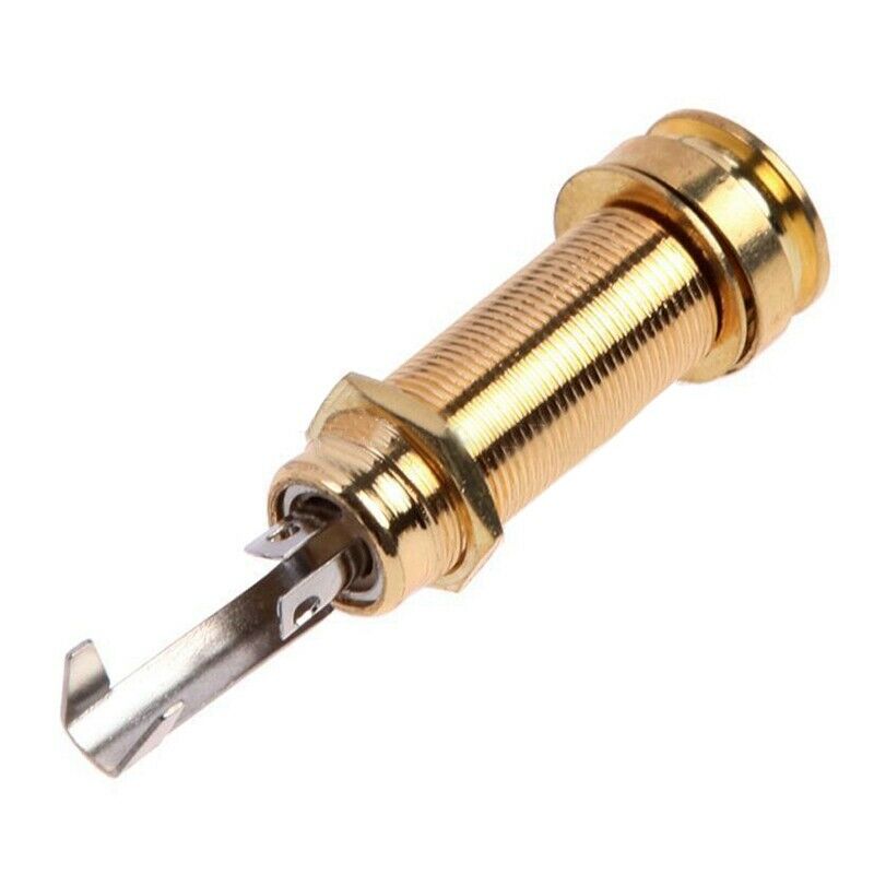 1/4 inch Mono Input Output Stereo Barrel Jack Plug Socket For Bass Electric