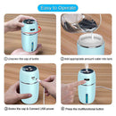 Portable Mini Usb Humidifier,200Ml Ultrasonic Cool Mist Humidifier With 7 C