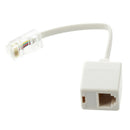 Male to Female 4 Pin RJ11 Plug Telephone Adapter Cable