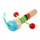 5pcs Cute Pirate Wooden Whistle with Keyring Key Chain for Kids Games