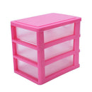 Mini translucent Drawer type plastic Storage Boxï¼ˆrose red 3 Layersï¼‰