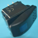 12v 20 Amp Waterproof Blue LED On/off Boat Marine SPST 3P Rocker Switch wit