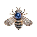 Bee Rhinestone Crystal Brooch Animal Unisex Clothes Lapel Scarf Badges (A)