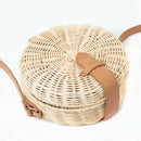 Women Straw Bag Bohemian Bali Rattan Beach Handbag Small Circle Lady Vintag