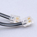 10Pcs RJ11 Male to Male Curley Telephone Extension Coil Cable Cord 2m Black