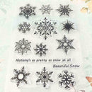 Snowflake Transparent Silicone Clear Rubber Stamp Cling Scrapbooking Card D N4E9