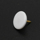 50Pcs Drawing Pins White Thumb Tacks Push Brass Assorted Colours Board Cork
