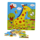 1pc Cartoon Animal IQ Development Puzzles Wooden Kids Early Education