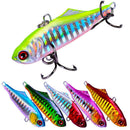 6pcs Plastic VIB Hard Bait Lead Inside Vibration Fishing Lure Popper Baits
