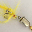 2x Metal Fishing Lure Hard Baits Spoon Noise Feather Treble Hook