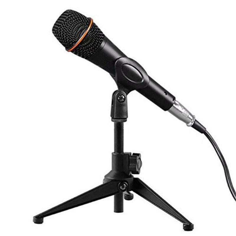 Adjustable Foldable Desktop Microphone Tripod Stand Holder with Mic Clip
