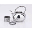 1.6l stainless steel camping teapot coffee pot with strainer for water / tea