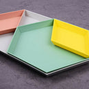 Set of 4 Geometric Combination Tray Fruit Snack Cosmetics Jewelry Storage