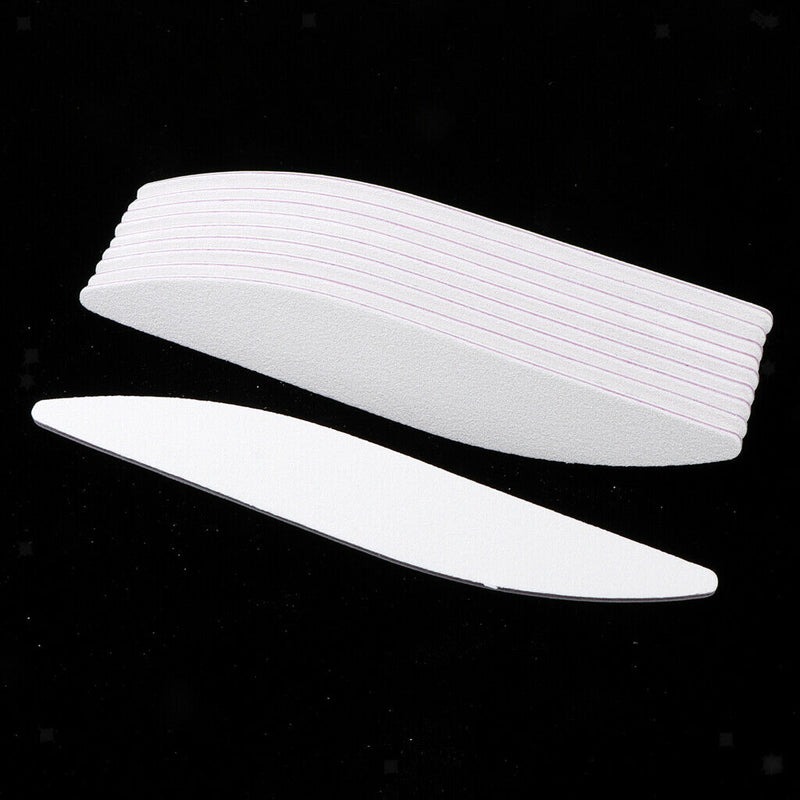 10pcs Professional Manicure Nail Files and Buffers, 100/180 Grit Polish Sanding