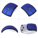 2.4GHz Foldable Arc Wireless Optical Mouse Mice + USB Receiver blue A