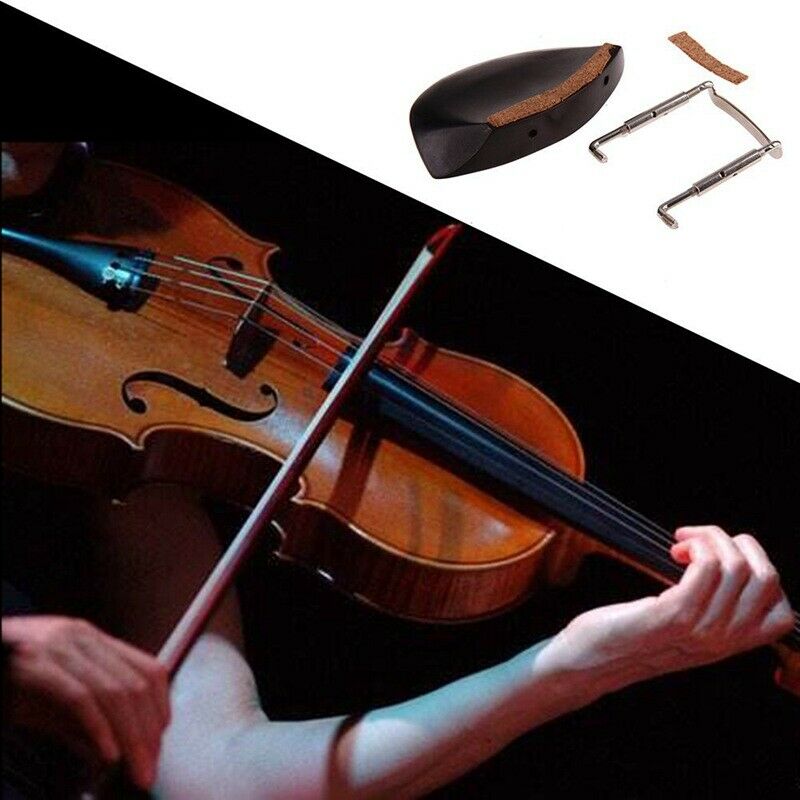 4/4 Violin Chinrest - Ebony with Standard Bracket
