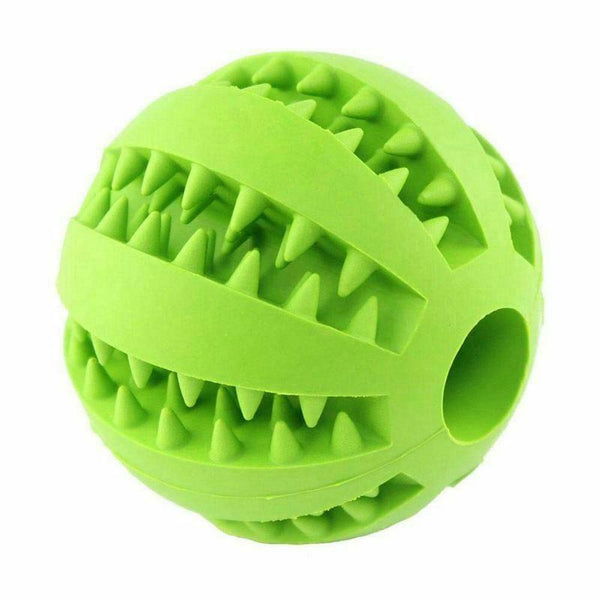 Dog Tooth Cleaning Balls,Chewing Food Toys Ball Non-Toxic Soft Rubber Ball  M8Q2