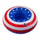 National Flag Pattern Swimming Pool Floating Inflatable Cup Seat Coaster