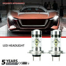 2x H7 100W 150000LM Car LED headlight COB Kits Fog light 6000K White High Power