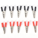 10x Alligator Clip Terminal Test Electrical Battery Crocodile Clamp Red Black JR