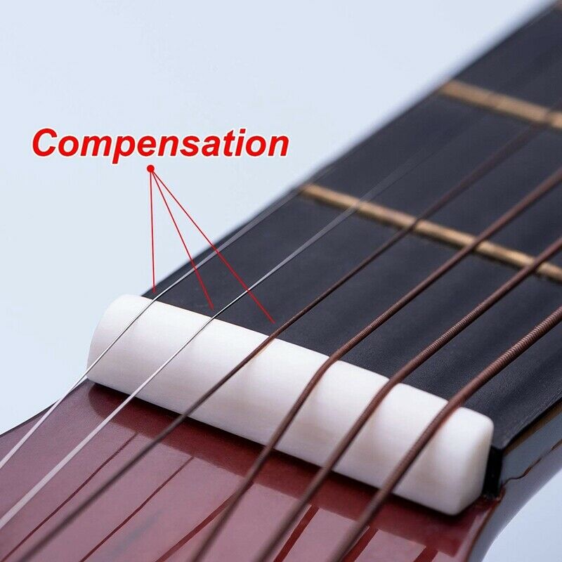 3 Set (6Pcs) Guitar Nut And Acoustic Bridge Saddle Made Of Bone For 6 Strin