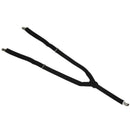 Lady Woman Adjustable Metal Clamp Elastic Suspenders Braces - Black S7N4