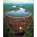 Book Dam Diamond Painting Cross Stitch Handicraft Home Decor Artwork Diy F5X5
