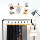 1 Set of 10 Trouser Clamp Hanger Solid Wood Anti-Slip Felt Hook Pant Skirt HZ8L2