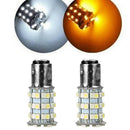 2x 1157 60SMD Dual Color Switchback White/Amber Turn Signal LED Light Bulbs 12V