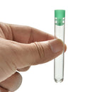 convenient 10PC Clear Plastic Test Tubes with Green Caps Stoppers 12x75mm MO