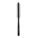 1 Piece Small Mini Round Hair Brush Nylon Bristles, Black Long Wood Handle Hair