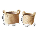 Woven Storage Basket Hemp Rope Flower Pot Dirty Clothes Laundry Hamper With
