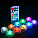 10PCS RGB Remote Control Colorful Waterproof LED Candle Light Lamp Underwater G_