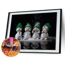Cute Snowman 5D DIY Full Round Diamond Painting Mosaic Art Decor Beadwork